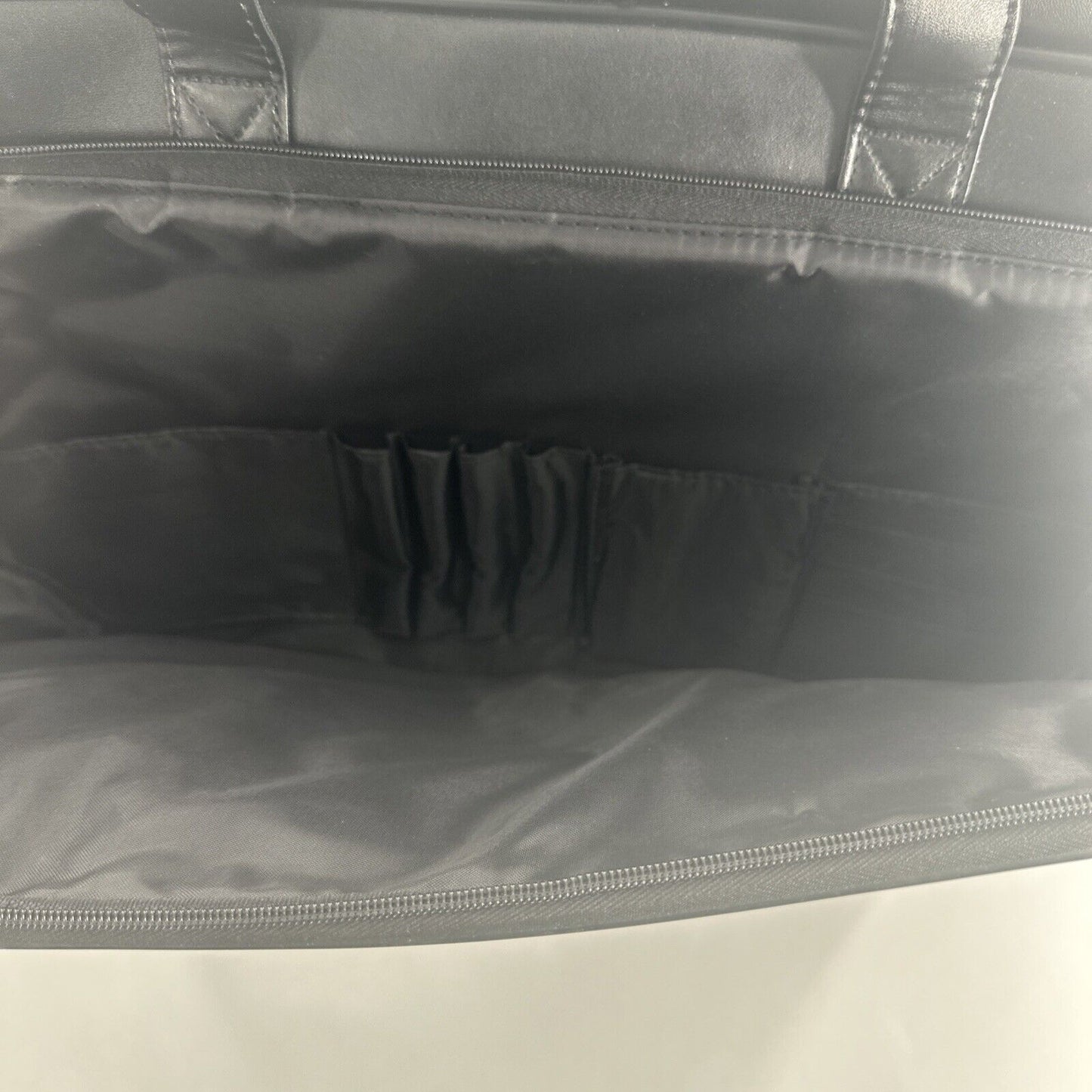 Samsonite Luggage Laptop Bag Leather Slim Briefcase Black Case