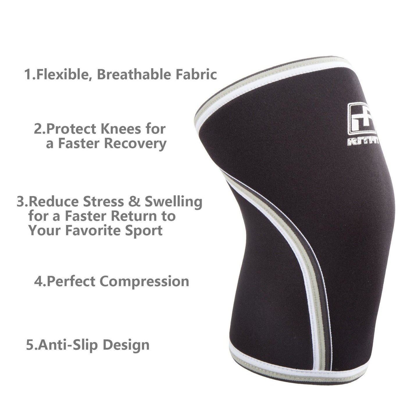 RitFit Knee Sleeves Knee Brace Support  & Compression Size XXL - Opticdeals