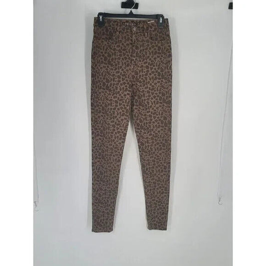 American Eagle Jeans Women’s Sz 4 Leopard Print  Jegging W26in  L30in