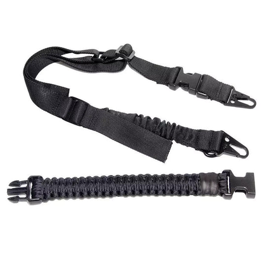 Tactical 550 Paracord Rifle Gun Sling Shotgun Crossbow 2 Point Adjustable Swivel