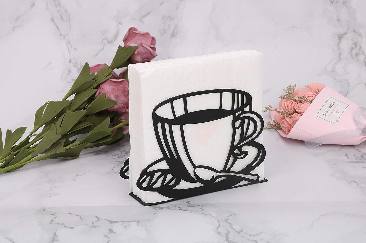 Paper Napkin Holder Stand for Kitchen Tables and Counter Tops Coffee Restaurant - Opticdeals