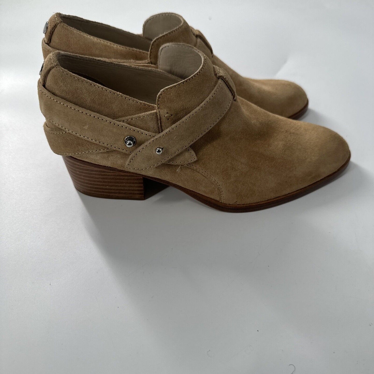 Rag & Bone Tan Suede Leather Ankle Boots Booties Women's Size 36.5/6.5