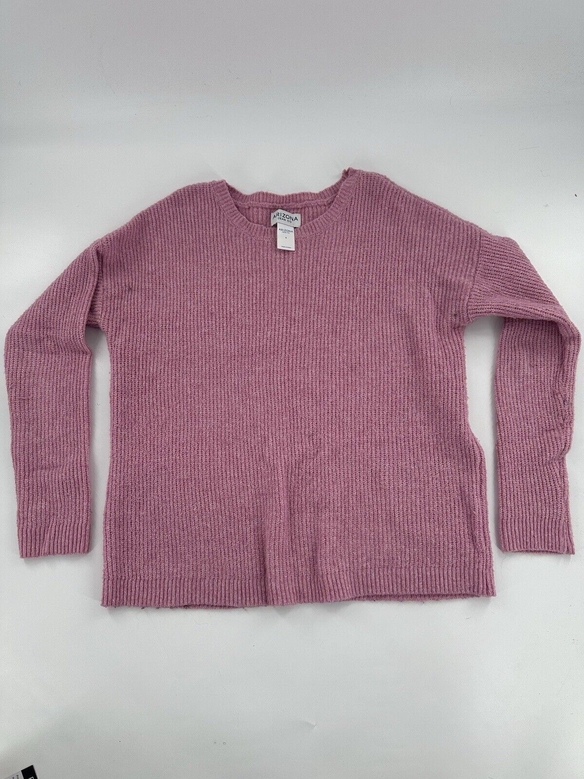 American Eagle Womens Sweater Pink Knit Long Sleeve Crew Neck Pullover Size S