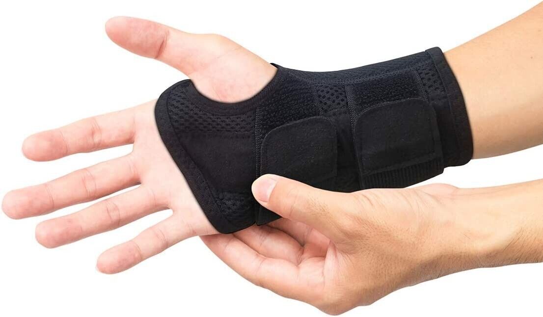 Wrist Hand Support Daytime Wearing Brace for Carpal Tunnel - Size S/M Left Hand - Opticdeals