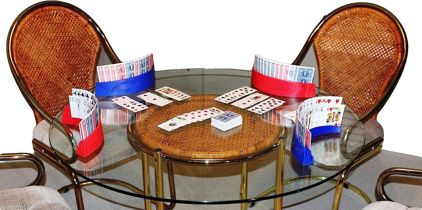 Twin Tier Premier Playing Card Holder (Set of 2) - Holds up to 32 Playing Cards - Opticdeals