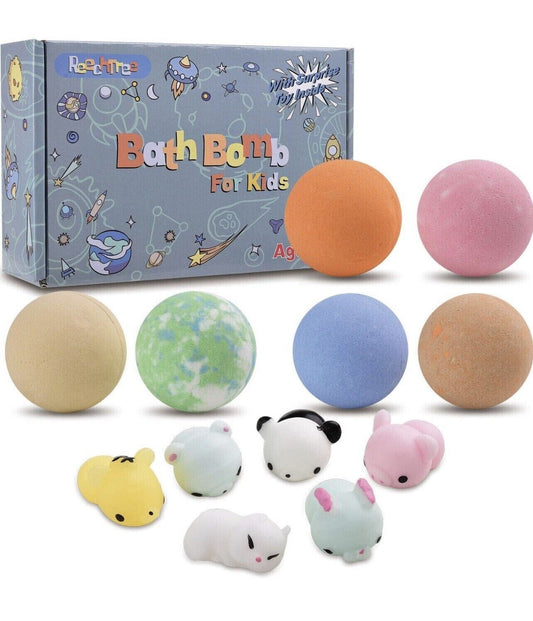 Bath Bombs For Toddlers & Kids With Surprise Toys Inside Bath Fizzies Gift Set - Opticdeals