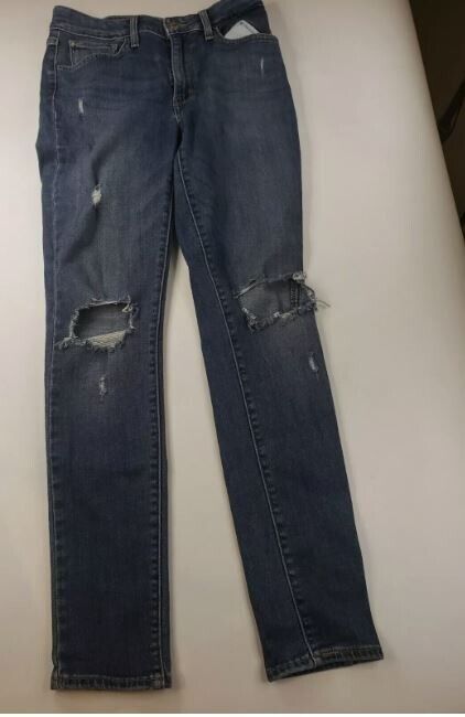 Women's LEVI'S 721 Jeans  SKINNY Distressed Size 27  (Inseam 27in waist 24in)