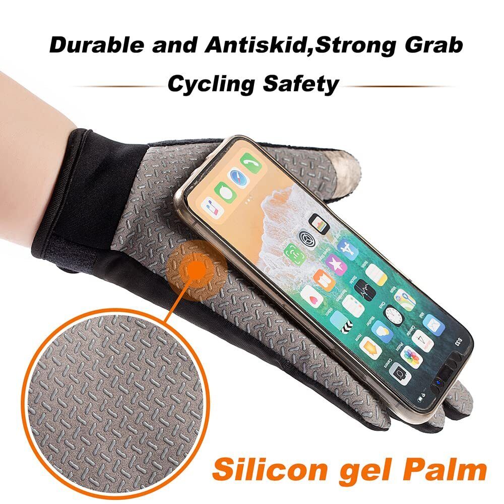 Touch Screen Cycling Gloves  2Pair Sz M Non-Slip Sunscreen, Full-Length Finger