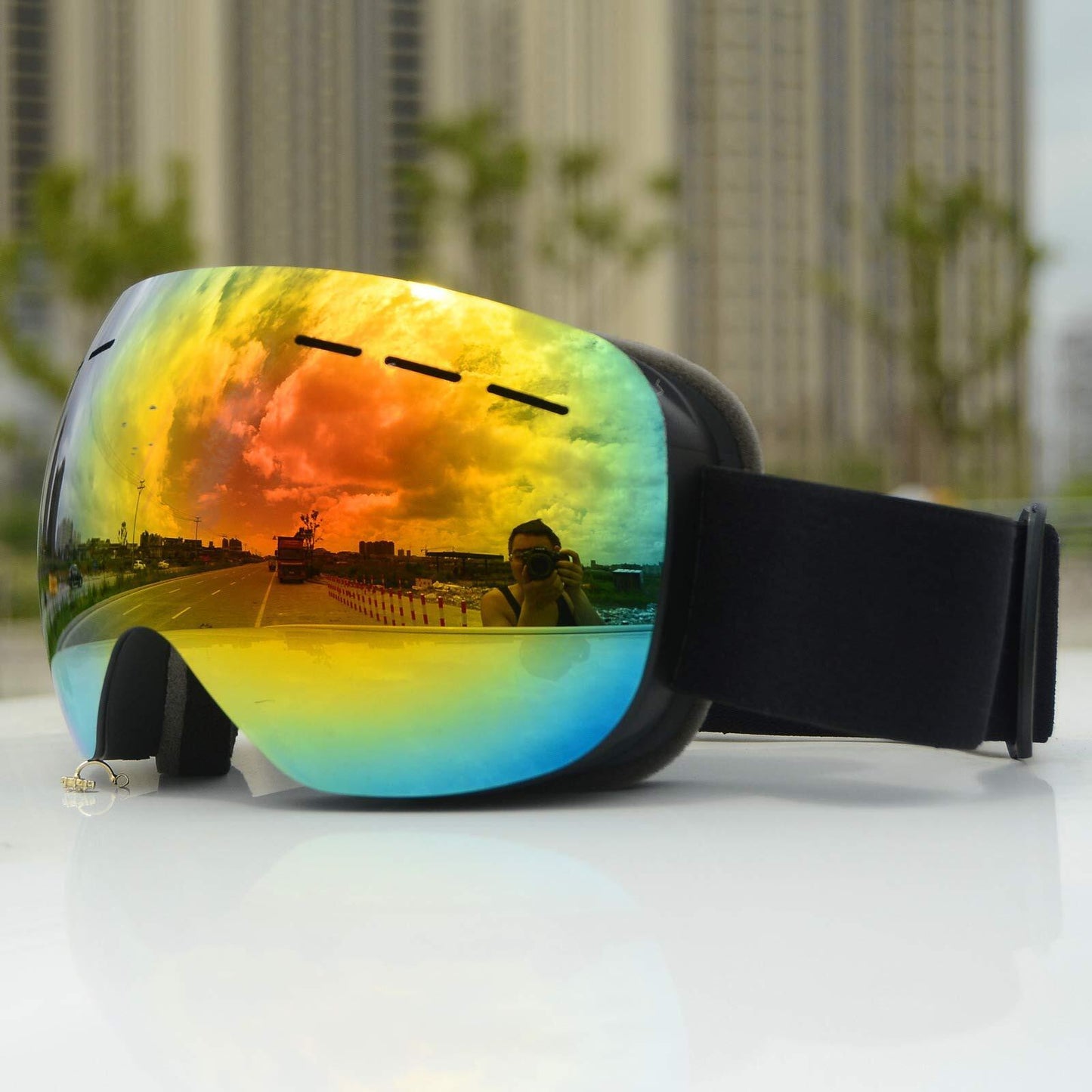 Ski ,Snowboarding Goggles REVO mirror lens UV402 anti-snow