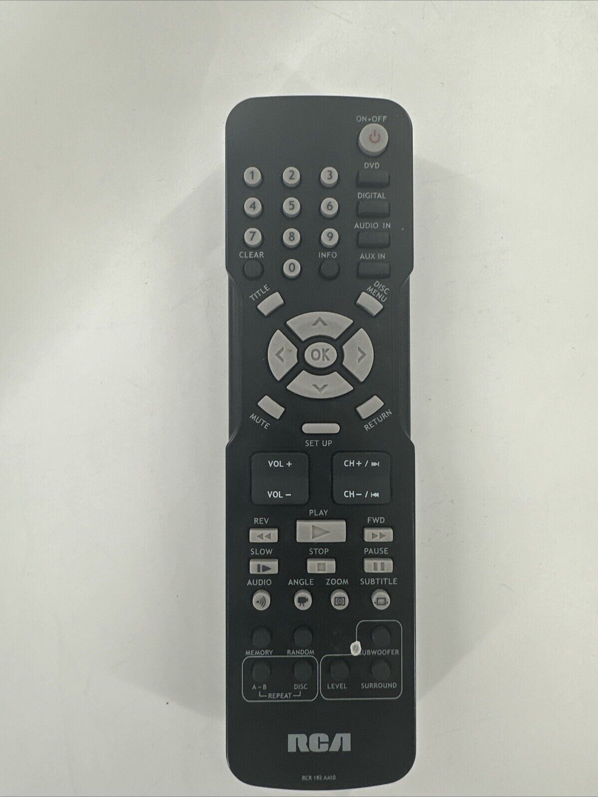 RCA RCR192AA10 Remote Control RTD3131 RTD3133 RTD3136 RTD3236 RTD3276H