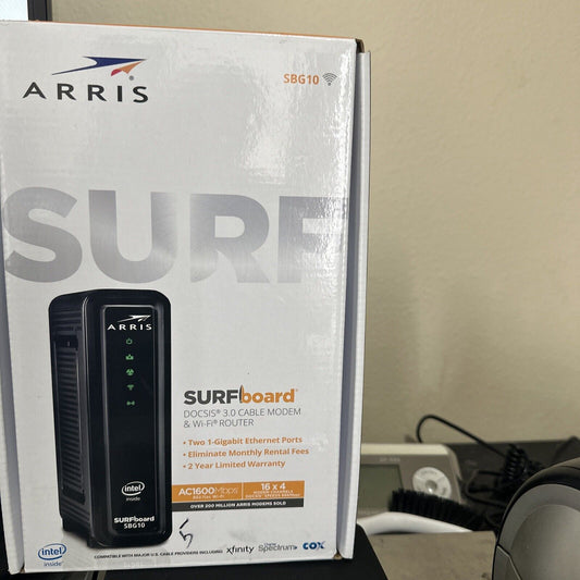 ARRIS SURFboard SBG10 DOCSIS 3.0 Cable Modem & AC1600 Wi-Fi Router