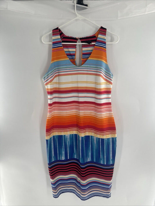 WORTHINGTON Sleeveless Dress Vintage Long RADIANT STRIPE Size 12