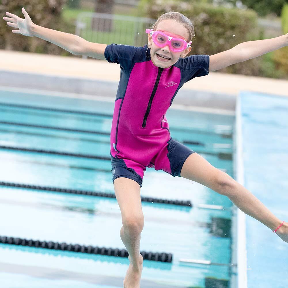 AQUA SPHERE STINGRAY HP CHILDRENS JUNIORS SWIMSUIT Sz 6Y  Green Navy Blue