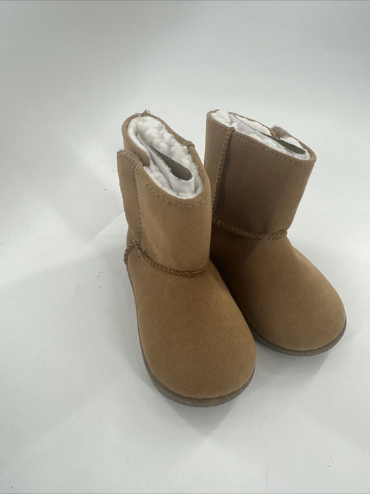 Wonder Nation Sherpa Boots Totter SIZE 5 Tan Cozy Faux Fur Shearling