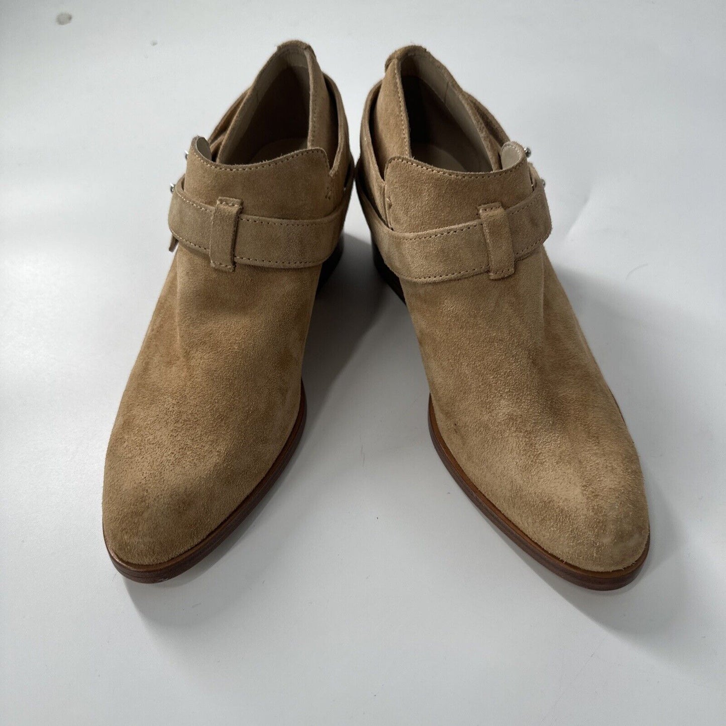 Rag & Bone Tan Suede Leather Ankle Boots Booties Women's Size 36.5/6.5