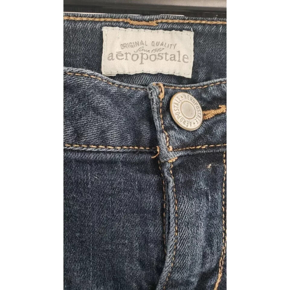 Aeropostale Lola Legging Denim Jeans Womens Size 5/6 Dark Wash Stretch