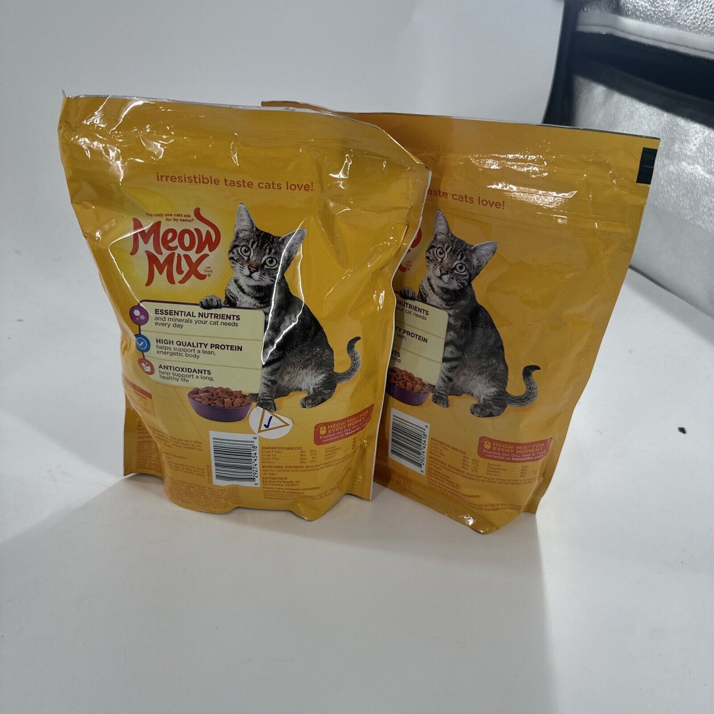 2 Pack Meow Mix Original Choice Dry Cat Food 18oz Small Bags  Fast Free Shipping