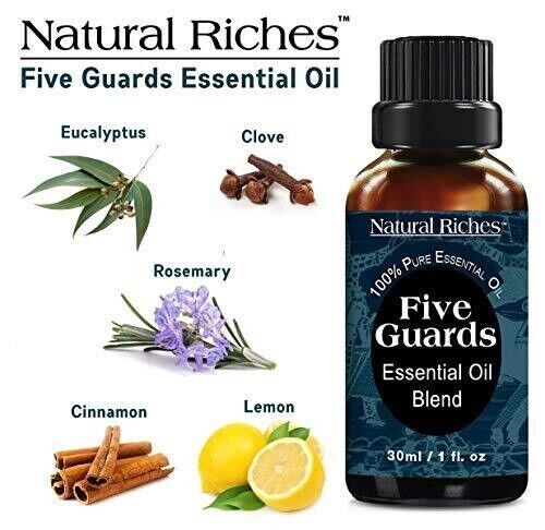 Natural Riches Five Guards Essential Oil Blend - Health Shield Aromatherapy - Cl - Opticdeals