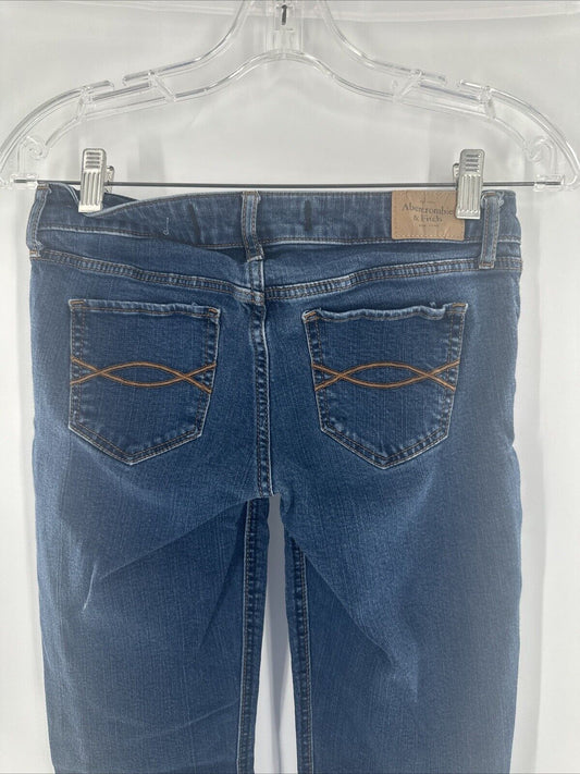 Abercrombie & Fitch Blue Denim The A&F Jegging Jeans Women's Size 4R  Actua26x27