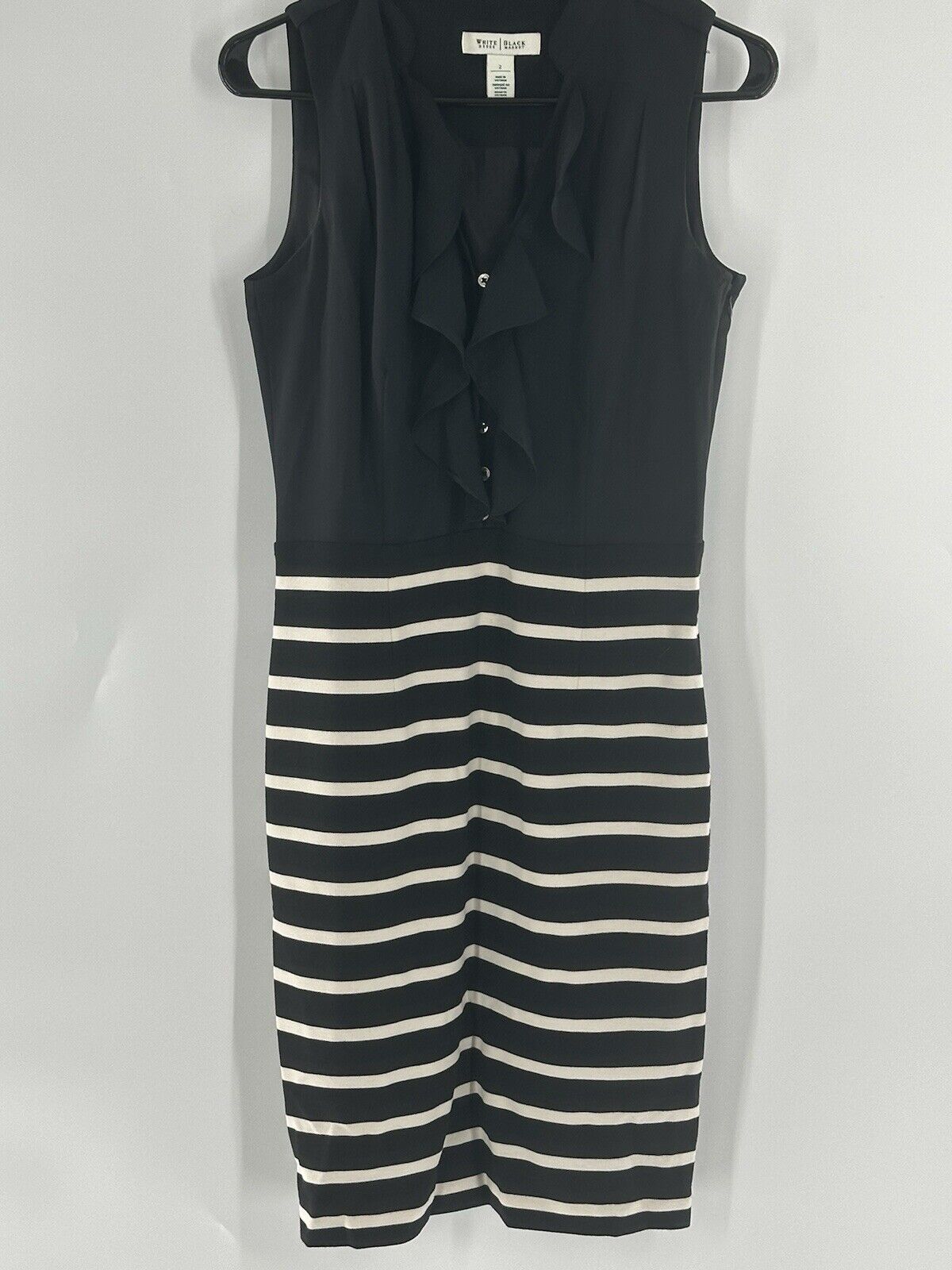 White House Black Market Striped Sleeveless Dress Womens Size 2