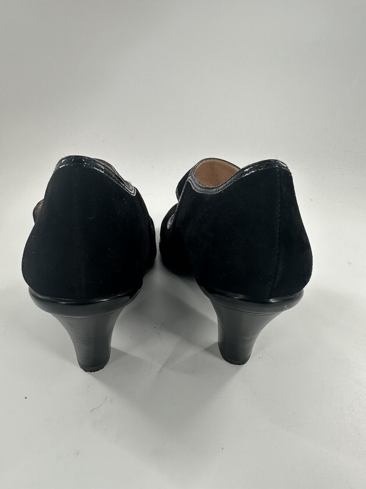 SOFFT MARY JANES SUEDE BLACK PUMPS HEELS SIZE 8.5