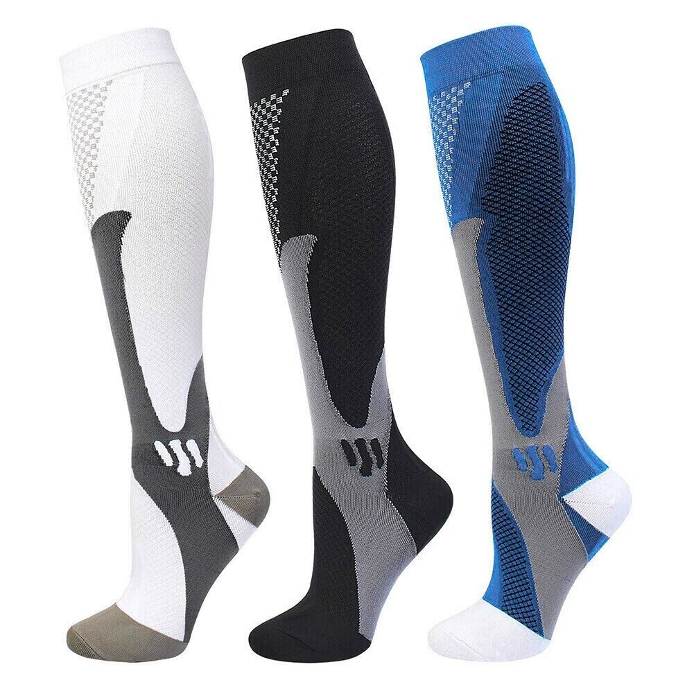 3Pairs Medical Sport Compression Socks Men for Edema Diabetic Varicose Veins - Opticdeals