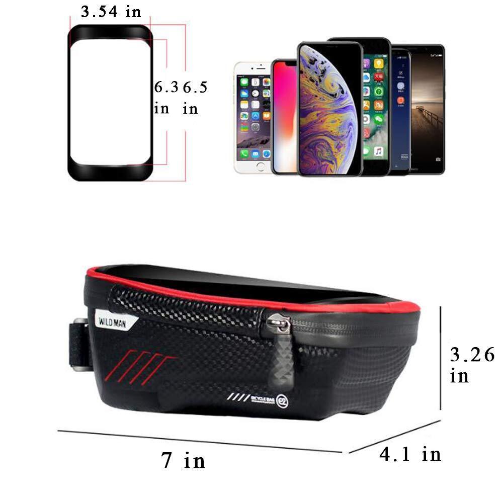 Road Bike Front Top Tube Frame Bag  Phone Case Storage