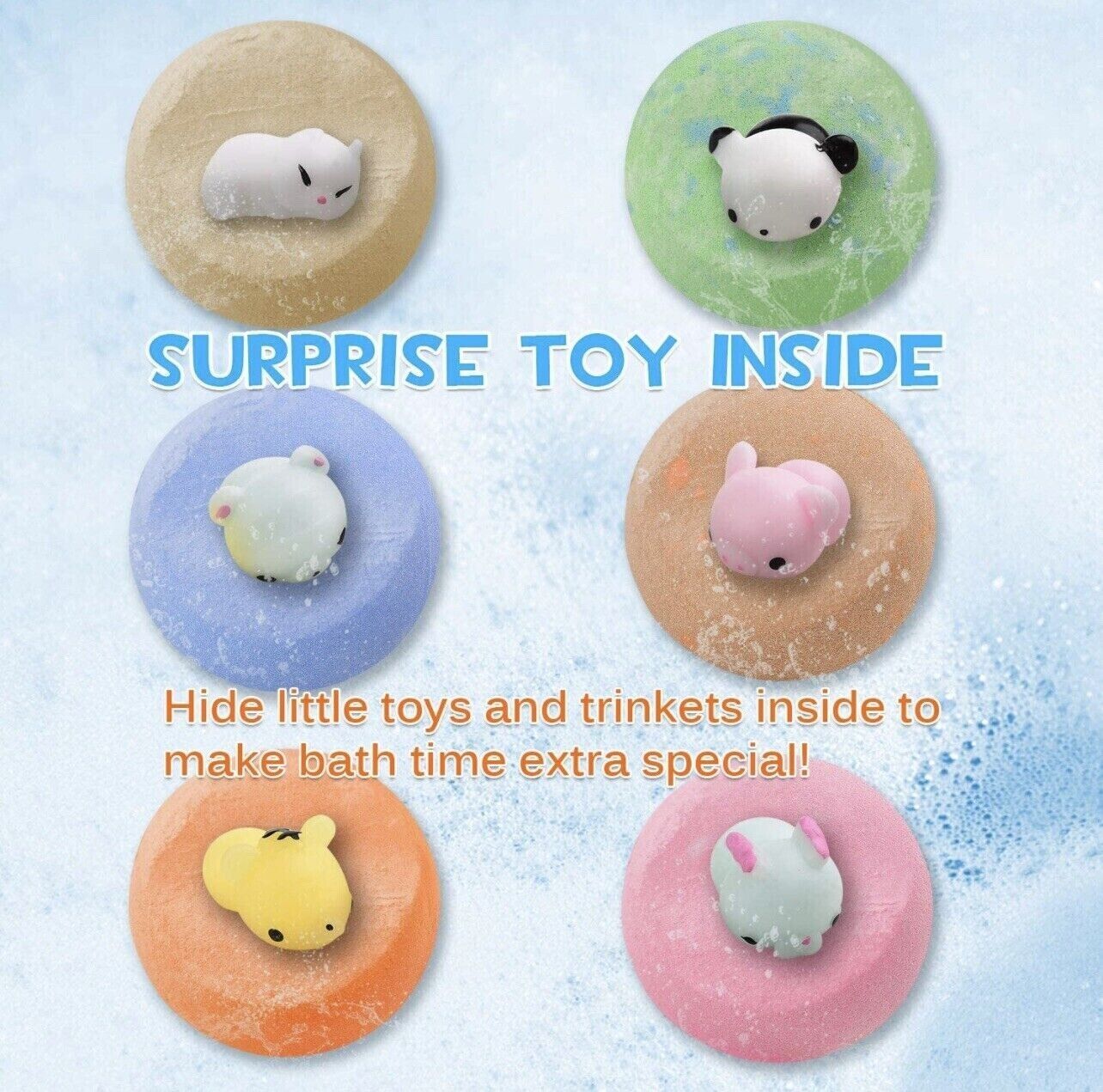 Bath Bombs For Toddlers & Kids With Surprise Toys Inside Bath Fizzies Gift Set - Opticdeals