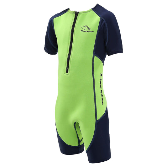 AQUA SPHERE STINGRAY HP CHILDRENS JUNIORS SWIMSUIT Sz 6Y  Green Navy Blue