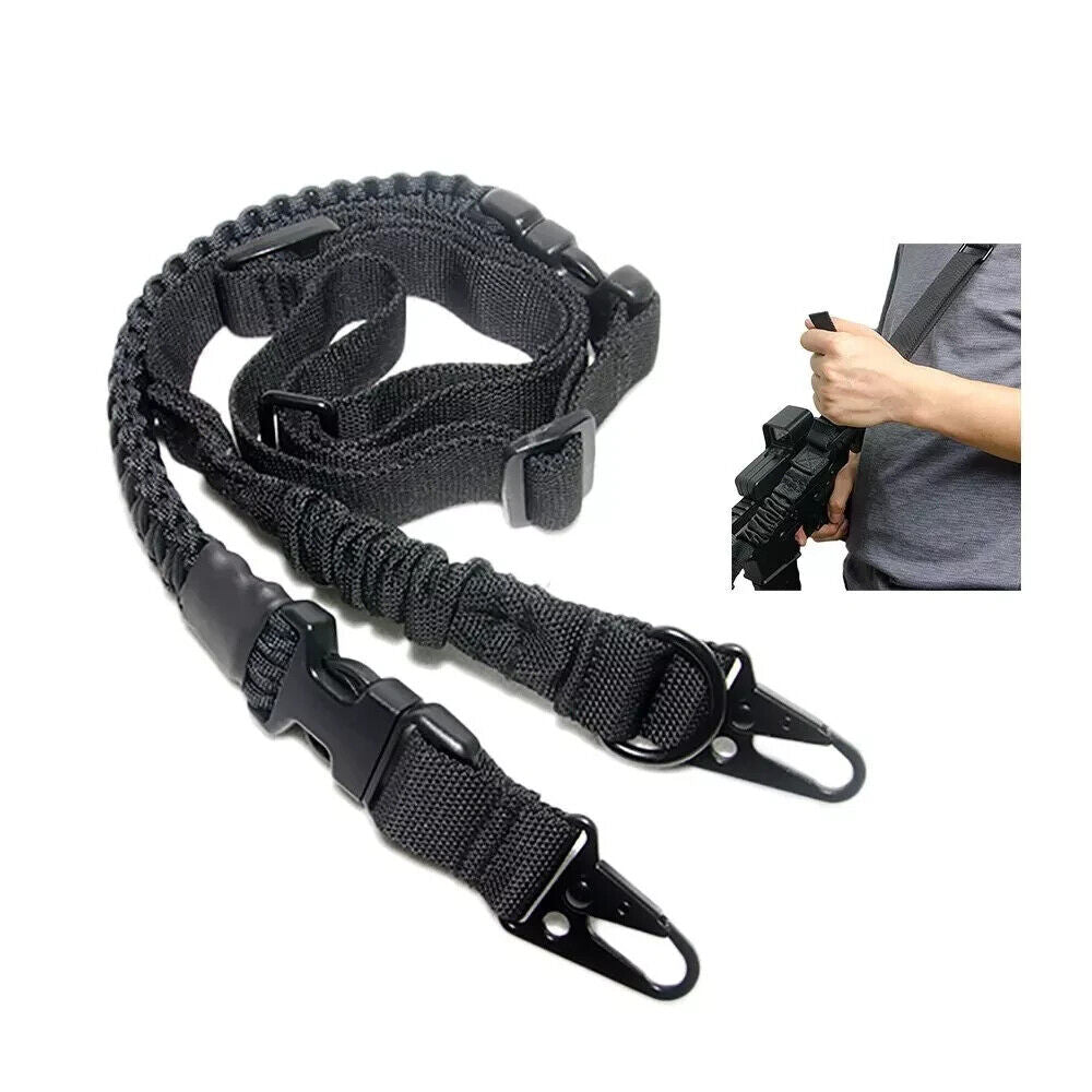 Tactical 550 Paracord Rifle Gun Sling Shotgun Crossbow 2 Point Adjustable Swivel