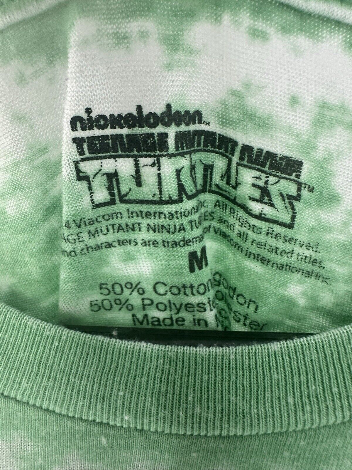 Teenage Mutant Ninja Turtles T-shirt size M Nickelodeon 2014 Green