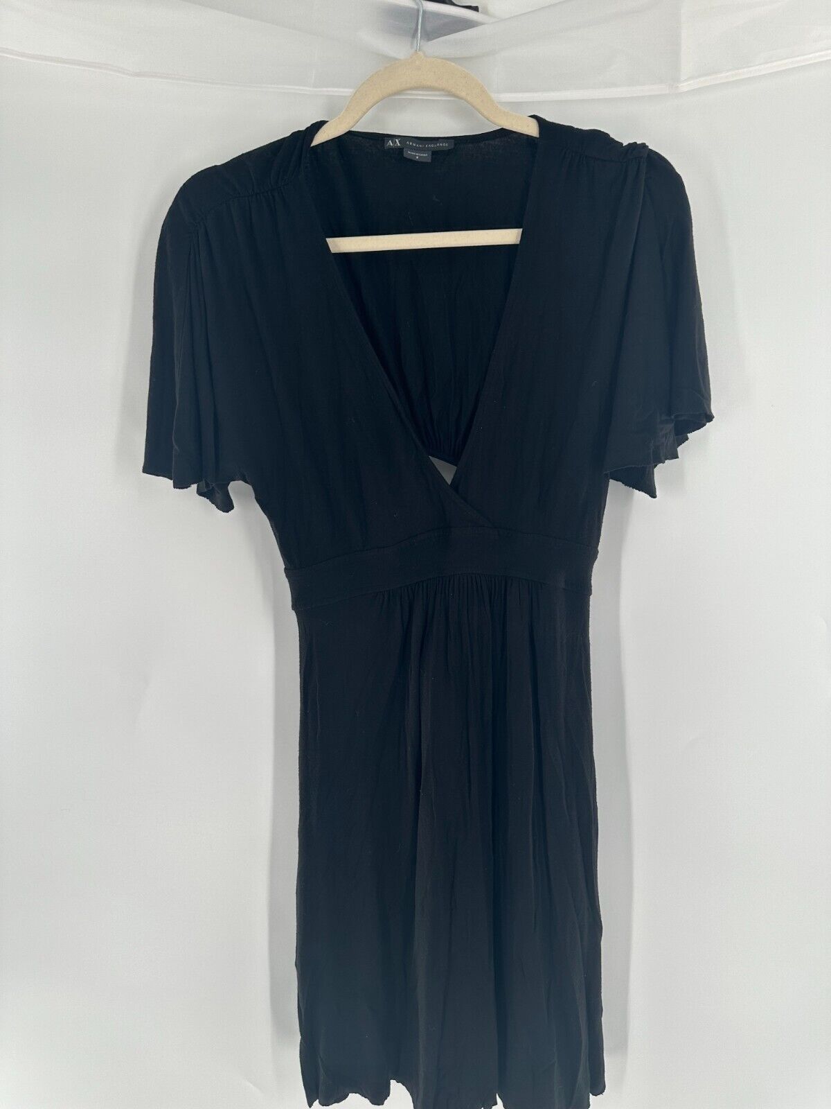 armani exchange open back half sleeve dress size small