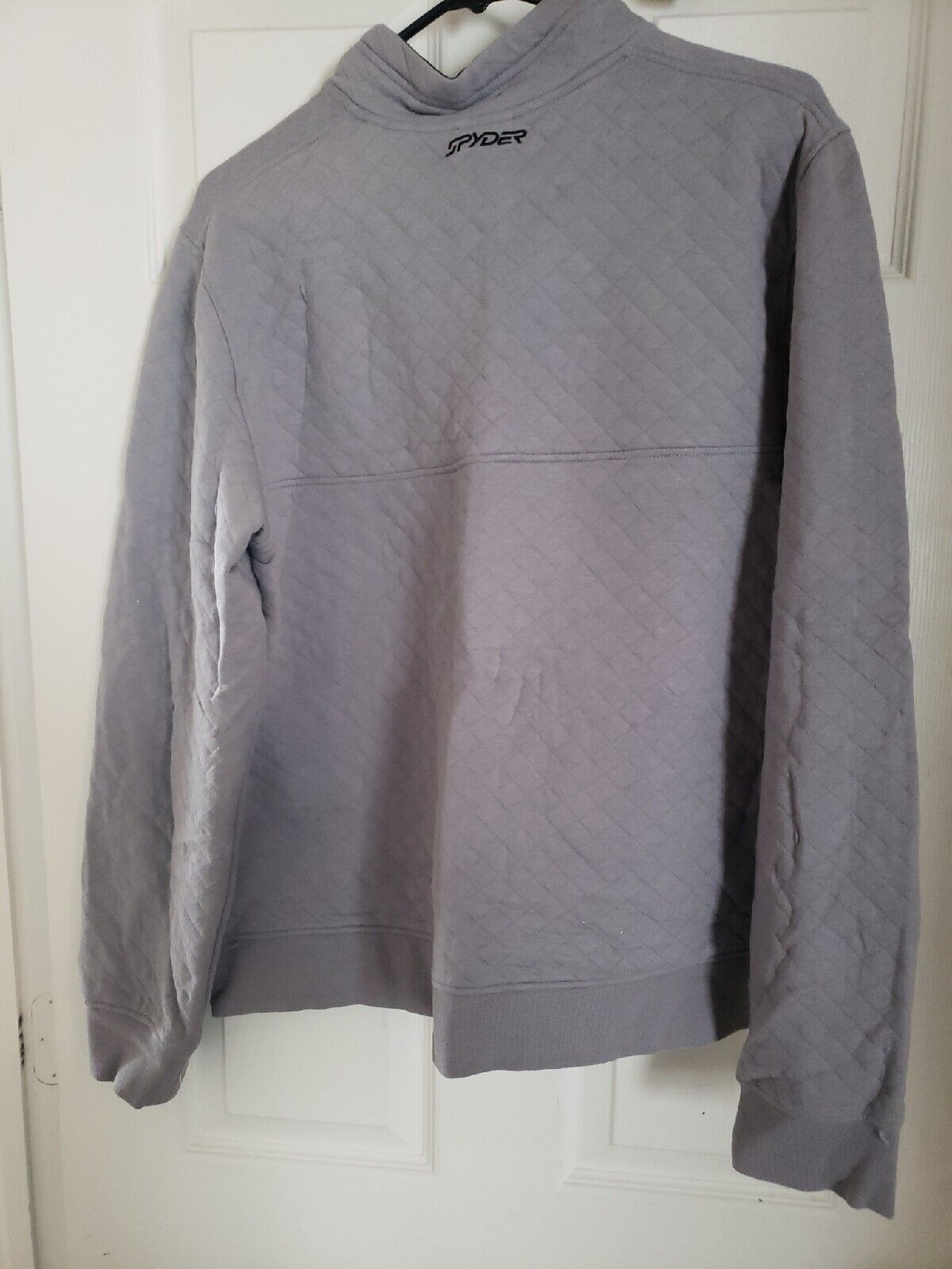 Spyder  Pullover Fleece 1/4 Snap Jacket Mens Size  Large Grey - Opticdeals