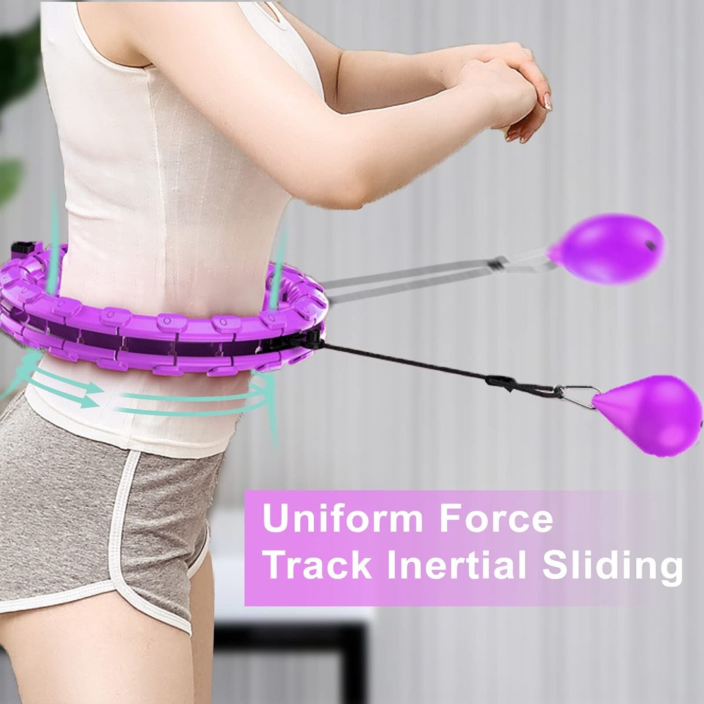 Smart Weighted Hula Hoop Weight Loss Waist Slimming  Exercise 24 Knots