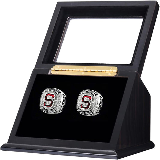 RECHIATO Championship Ring Display Case baseball Ring display Wooden Box Display - Opticdeals