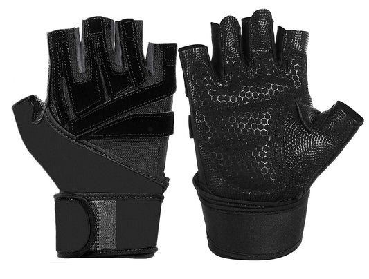 Weight Lifting Gloves & Wrist Wrap Size M Extra Grip