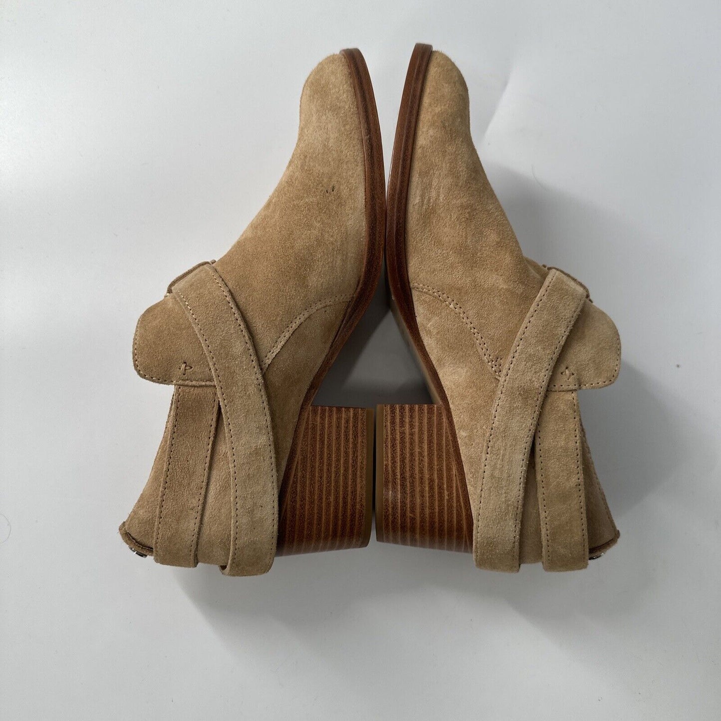 Rag & Bone Tan Suede Leather Ankle Boots Booties Women's Size 36.5/6.5