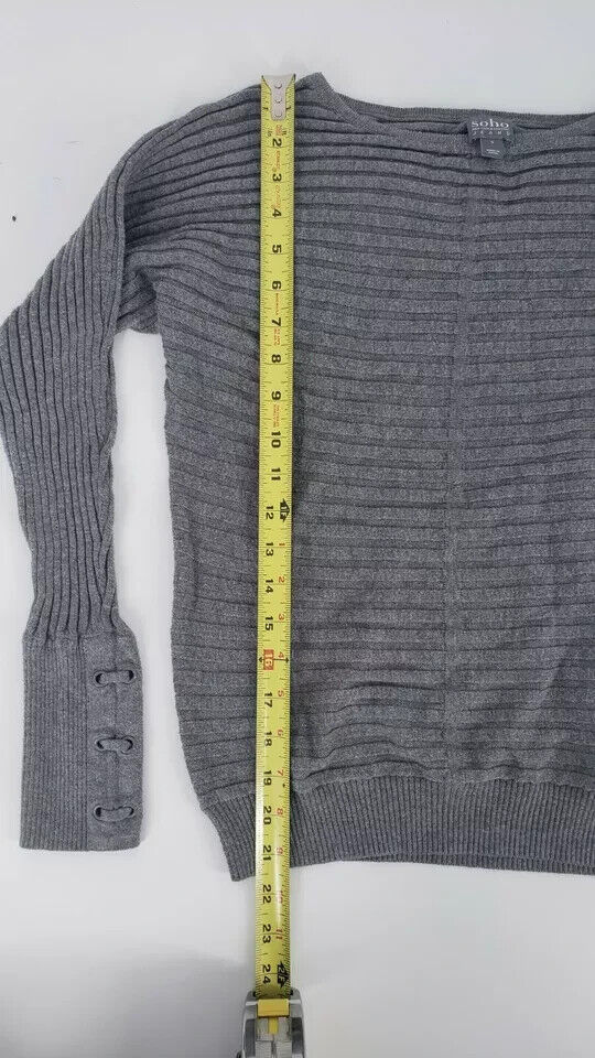 Soho New York & Co Womens Pullover Sweater  Gray Size S