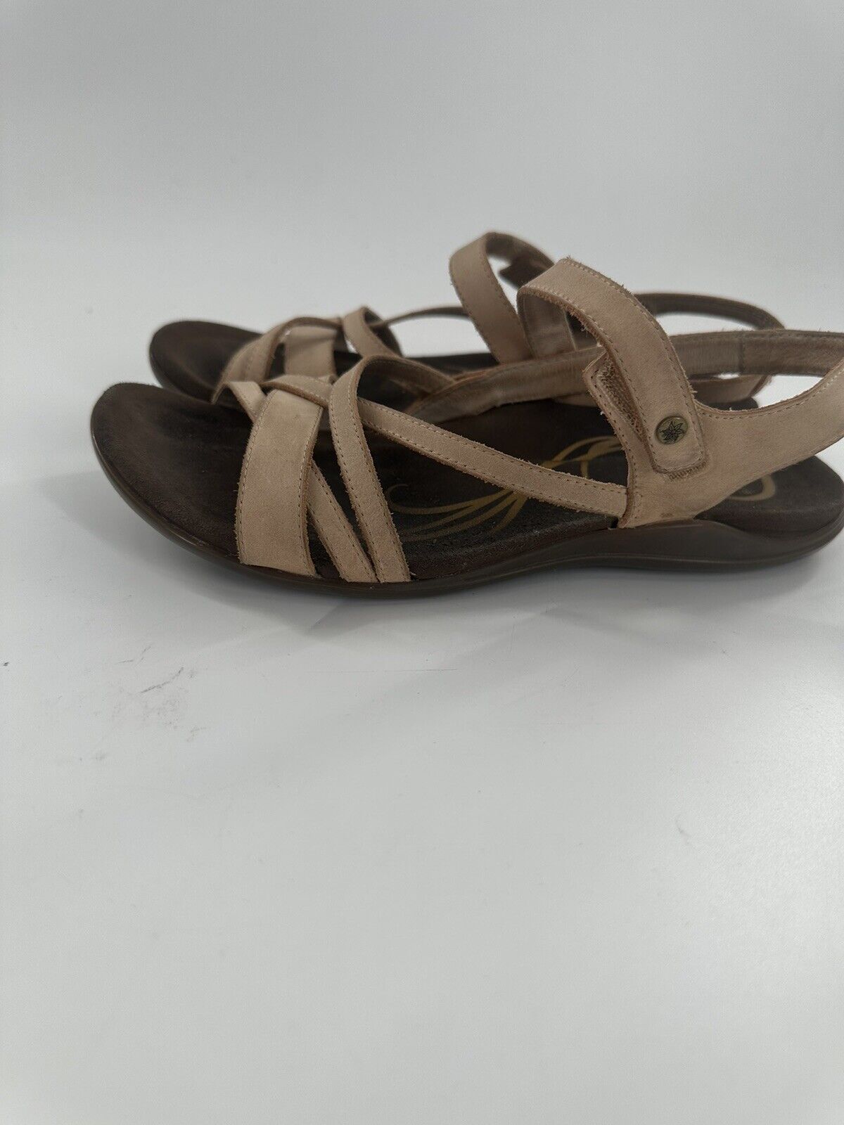 Abeo B.I.O. System Bobbie Sandals Women's Beige Leather Comfort - US 7N