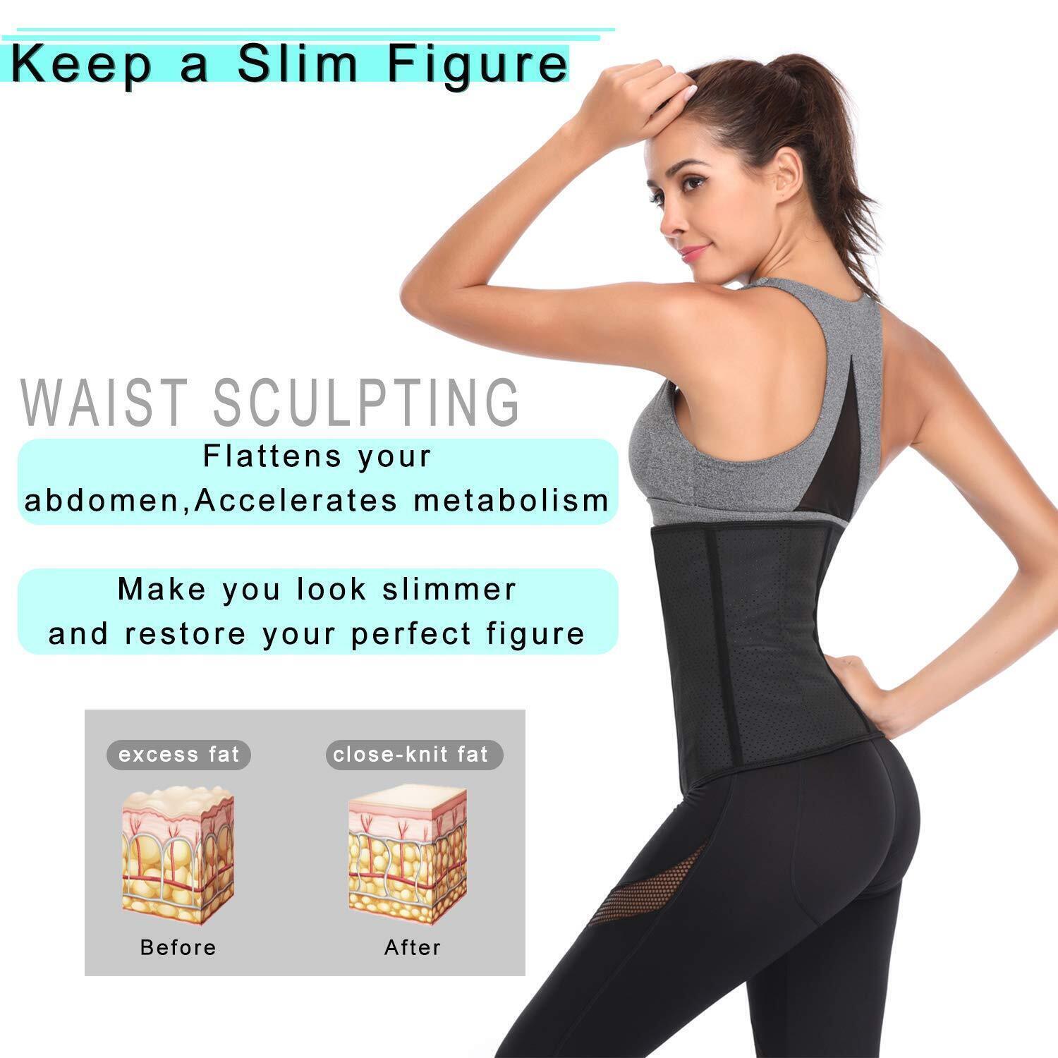 Latex Waist Trainer for Weight Loss Women Corset Tummy Control Body Shaper - Opticdeals