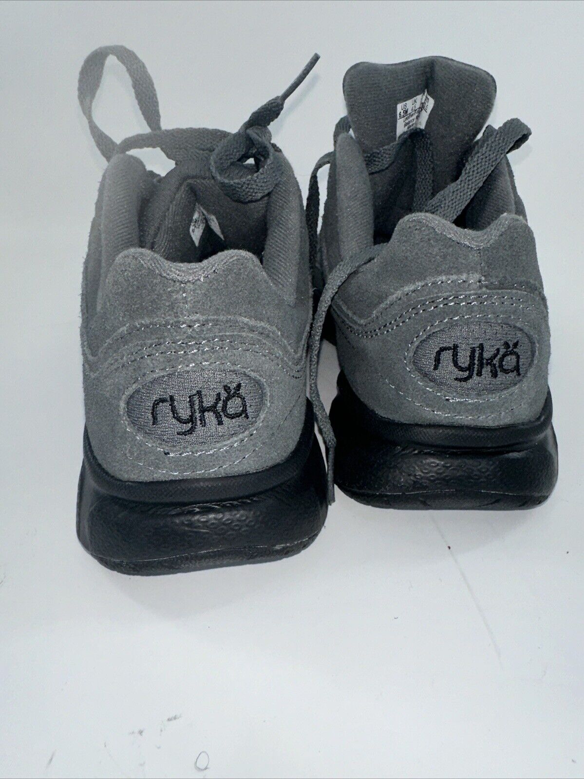 Ryka Catalyst 3 Suede Leather Shoes Womens Size 6.5M Gray Sneakers Running