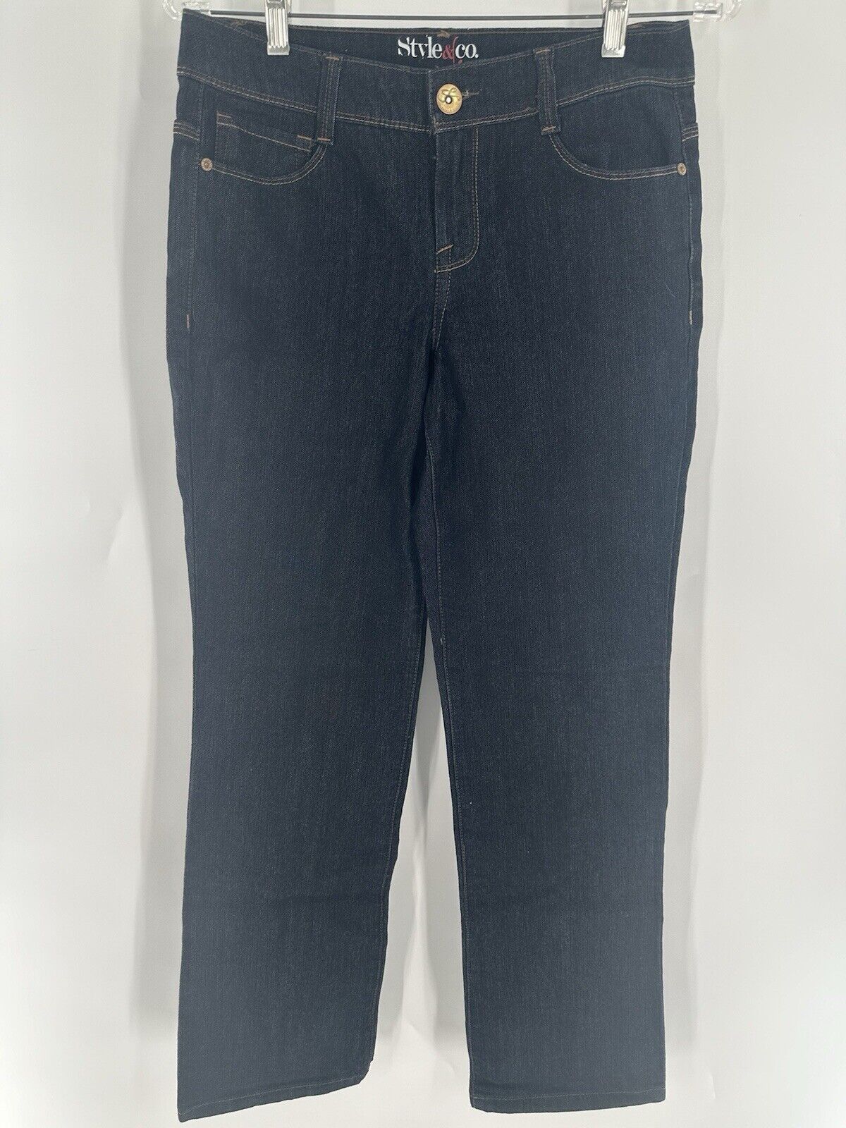 Style & Co Jeans Size 4 Womens Denim Straight Leg