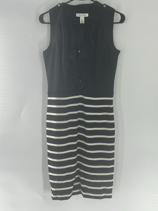 White House Black Market Striped Sleeveless Dress Womens Size 2