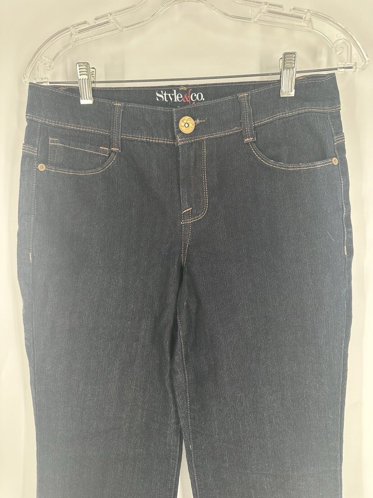 Style & Co Jeans Size 4 Womens Denim Straight Leg