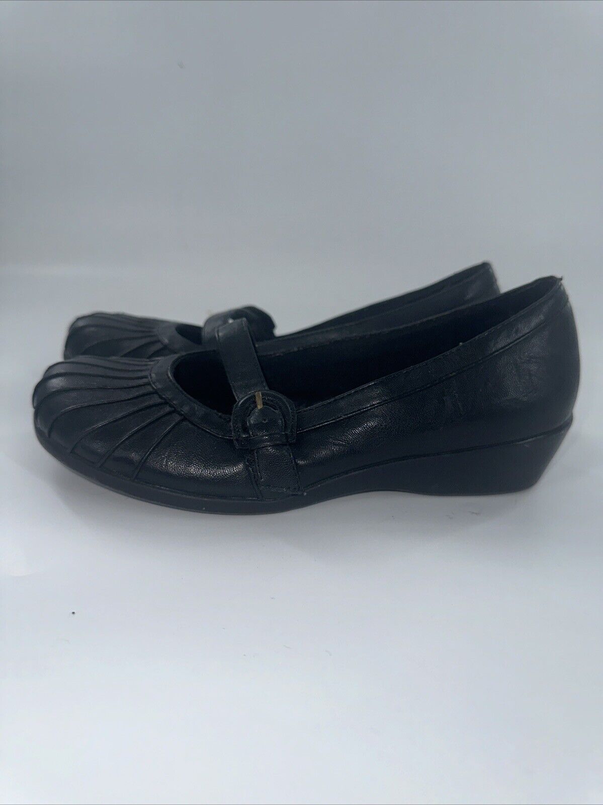 Vtg Lower East Side Womens Mary Jane Shoes Size 7.5 Black Y2K Chunky