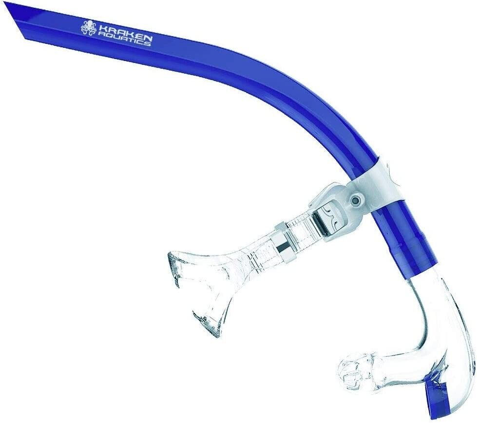 KRAKEN Aquatics Swimmer's Snorkel Lap Swimming Training Therapy Blue Adult - Opticdeals