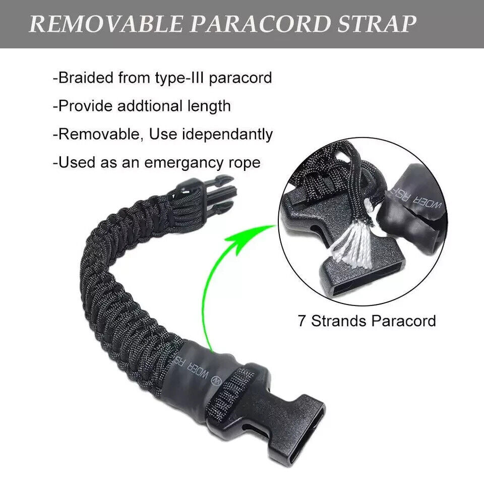 Tactical 550 Paracord Rifle Gun Sling Shotgun Crossbow 2 Point Adjustable Swivel