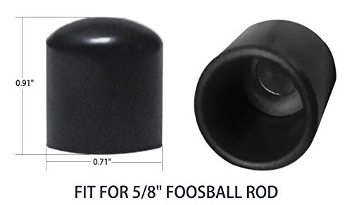 Foosball Handle Grips Compact to 5/8-Inch Foosball Rod w/ 8pcs Foosball End Caps, Foosball Accessories Replacement for Foosball Table in Standard Size - Opticdeals