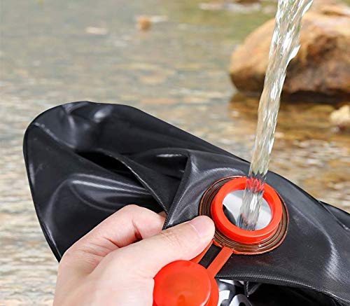 NC Solar Shower Bag Camping Shower 5 gallons/20L Solar Heating Bag with Removable Hose and On-Off Switchable Shower Head for Outdoor Hiking Climbing Bathing Bag - Opticdeals