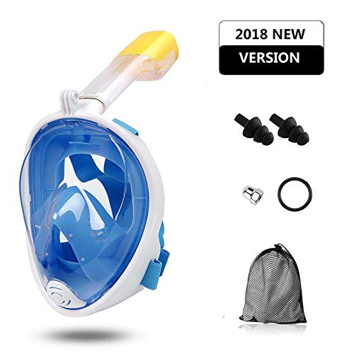 Elly Sily Snorkel Mask Detachable180°Panoramic View Free Breathing Full Face Snorkeling Mask with Detachable for GoPro Mount - Opticdeals